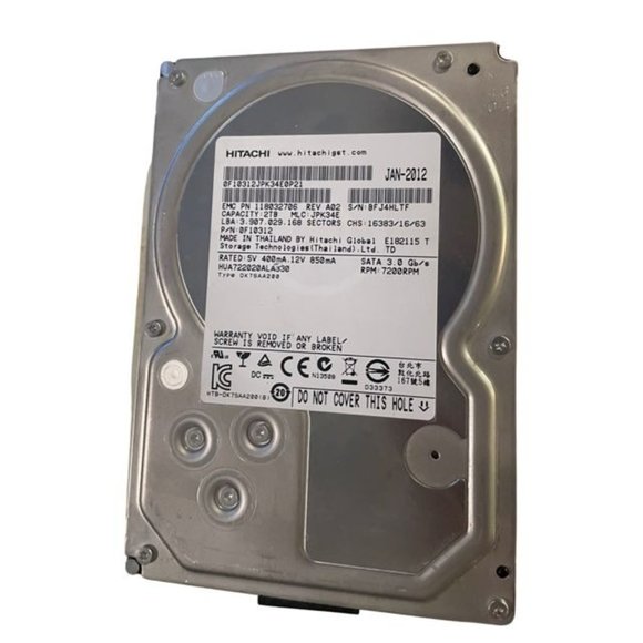 HUA722020ALA330, PN 0F10312, MLC JPK34E, Hitachi 2TB HDD 7200RPM SATA 3.0 Gbps 3 - Picture 4 of 5